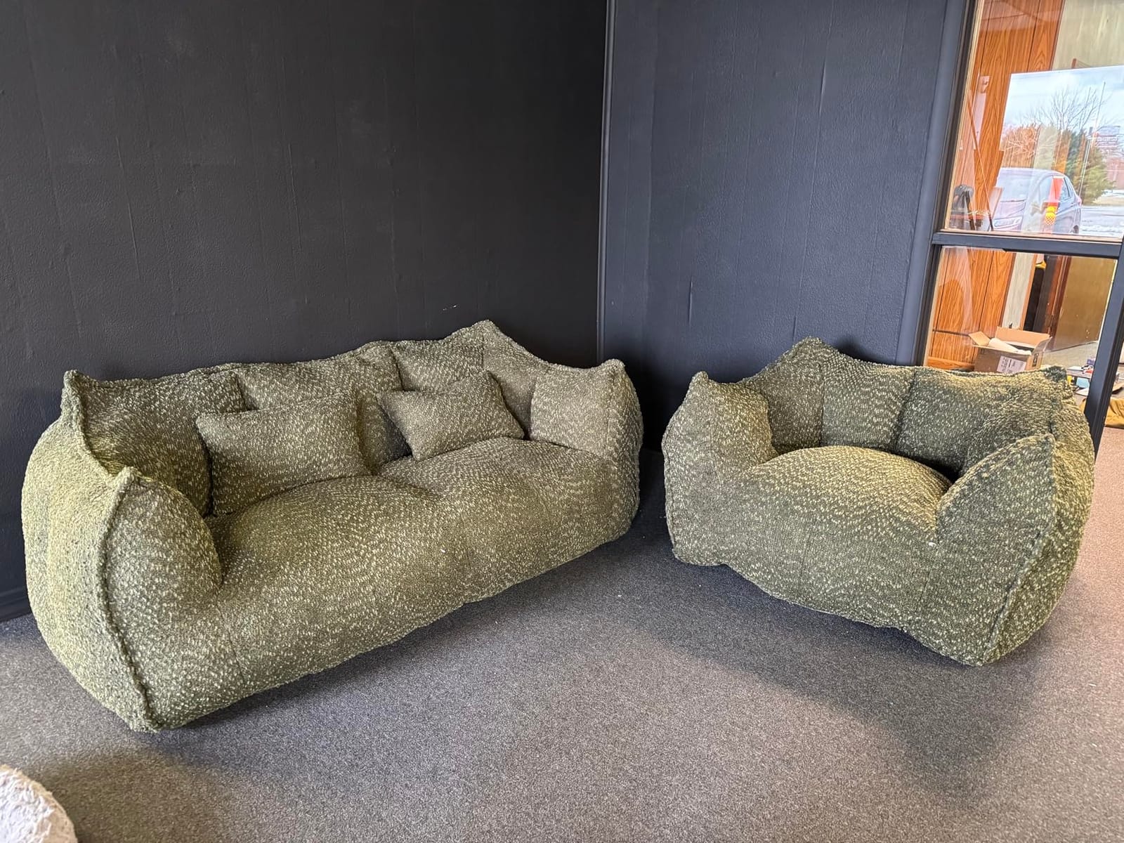 73.2 Inch Loveseat Boneless Sofa, Comfy Double Sofa with Scratch-Resistant Pet-Friendly Chenille, Modern Couch with Arms, No Assembly Required, Yellow customer photo 1