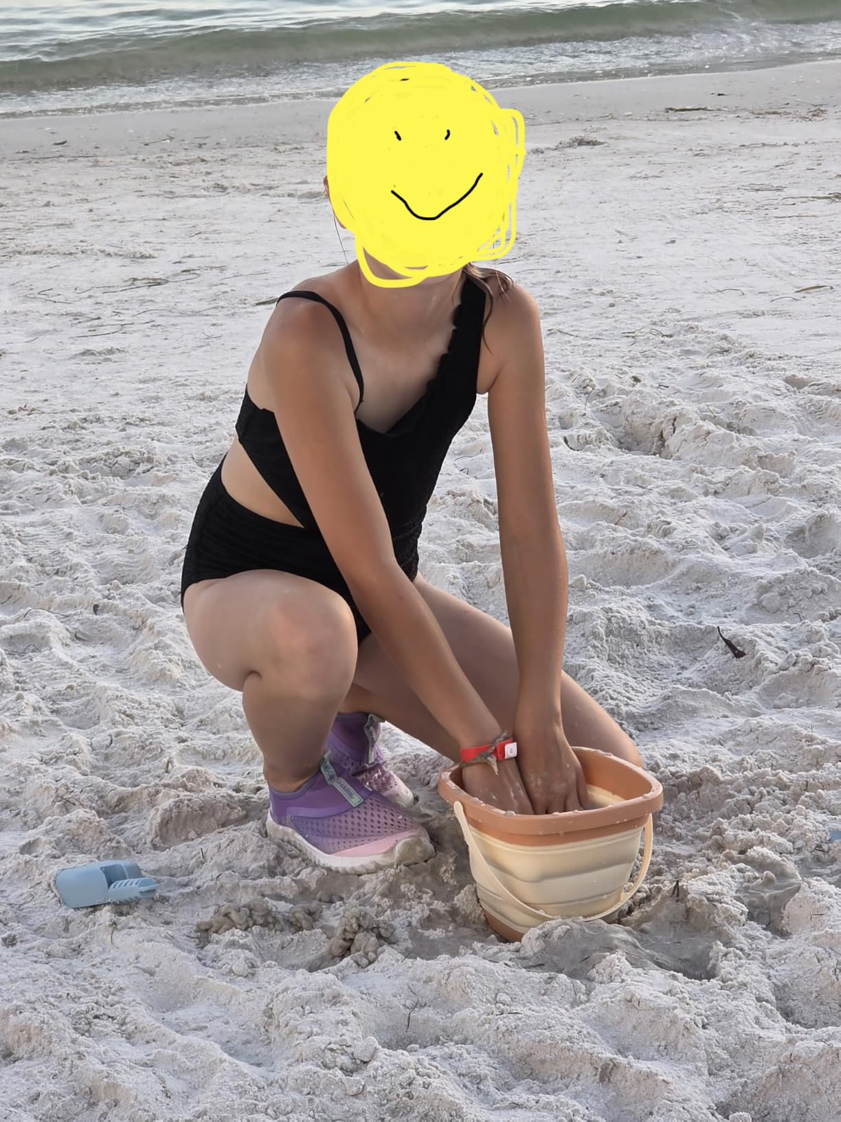 Beach Toys Set, 3 Collapsible Sand Buckets & Shovels Set for Toddlers Kids customer photo 1