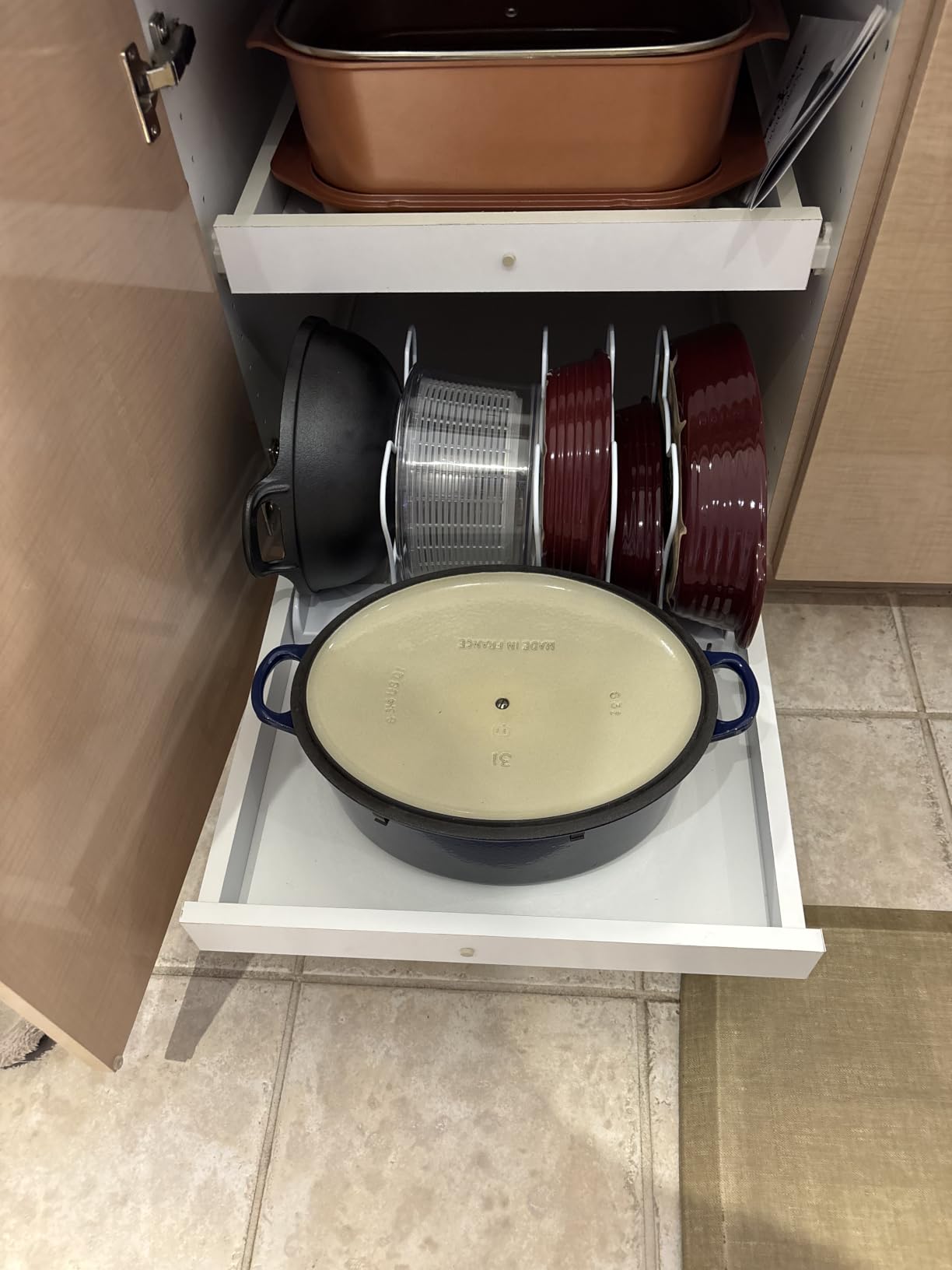 Simple Houseware Expandable Pan Rack 10 Adjustable Compartments, Black customer photo 2