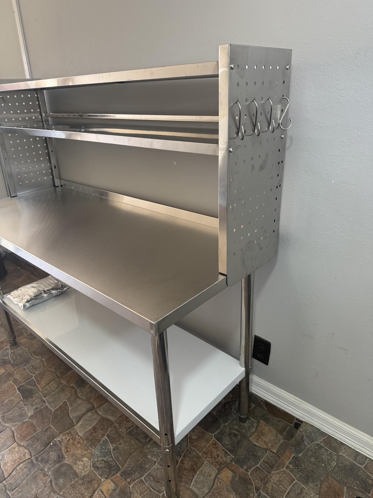 CAMMOO 60x24 NSF Stainless Steel Prep Table with Shelf & Casters Work Bench customer photo 1