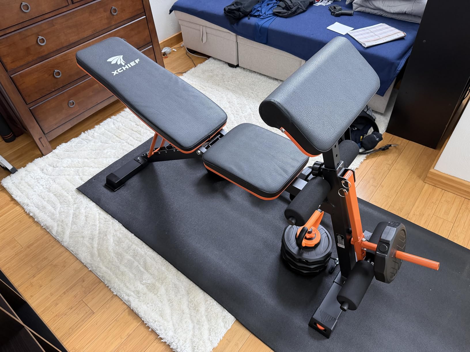 Adjustable Weight Bench - 1000LBS Capacity Heavy Duty Foldable Workout Bench for Full Body Exercise, Flat/Incline/Decline, Bench Press for Home Gym with Preacher Pad & Leg Extension customer photo 1