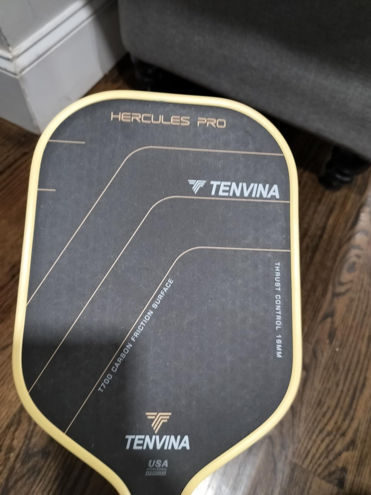 TENVINA Pickleball Paddles, Thermoformed T700SC Carbon Fiber Pickleball Paddle, Pickle Ball Paddle USAPA Approved with Dominant Power and Larger Sweet Spot customer photo 1