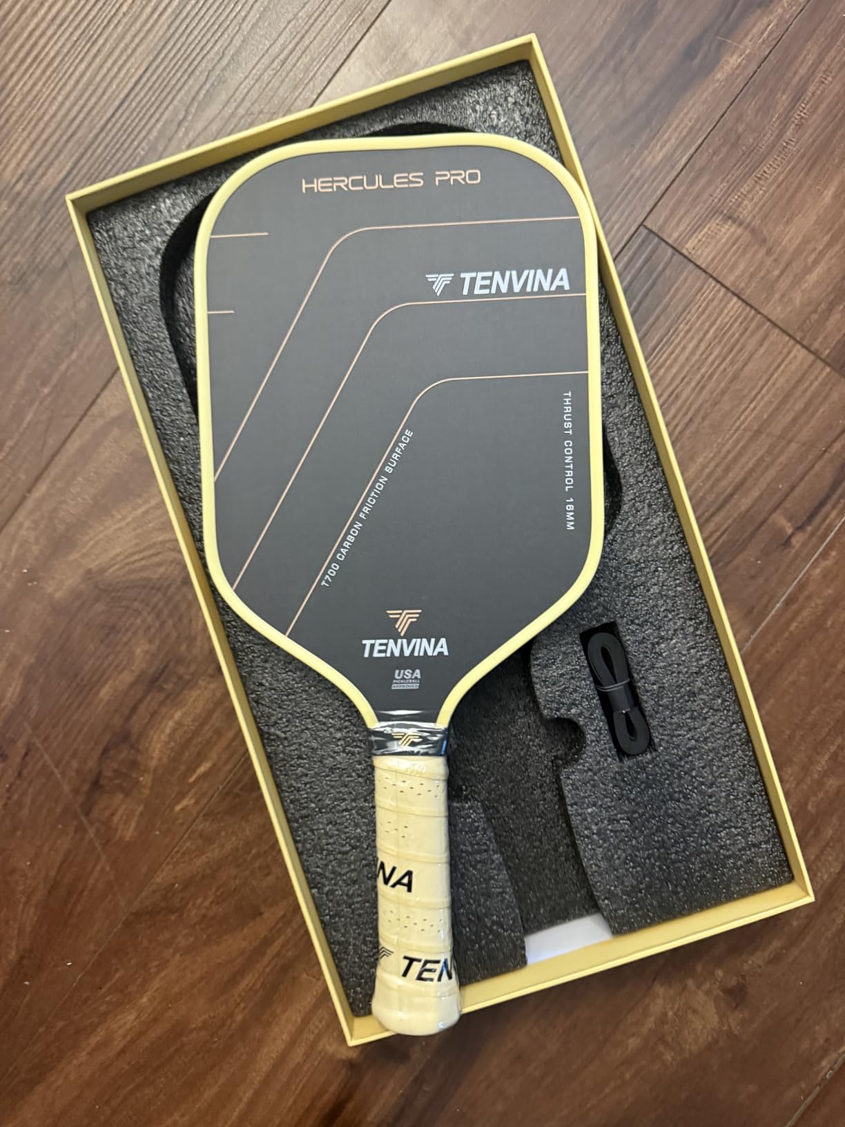 TENVINA Pickleball Paddles, Thermoformed T700SC Carbon Fiber Pickleball Paddle, Pickle Ball Paddle USAPA Approved with Dominant Power and Larger Sweet Spot customer photo 2