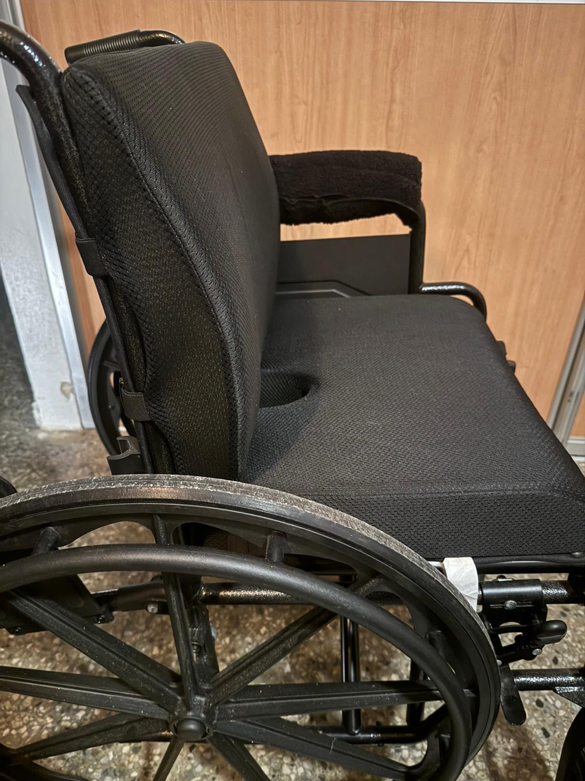 Wheelchair Cushion for Pressure Relief - (2-Piece Set) 18”x16” Anti-Slip Wheelchair Seat Cushions for Adults, Seniors with Lumbar Pillow and Removable Strap, Gel Cushion for Wheelchair customer photo 2