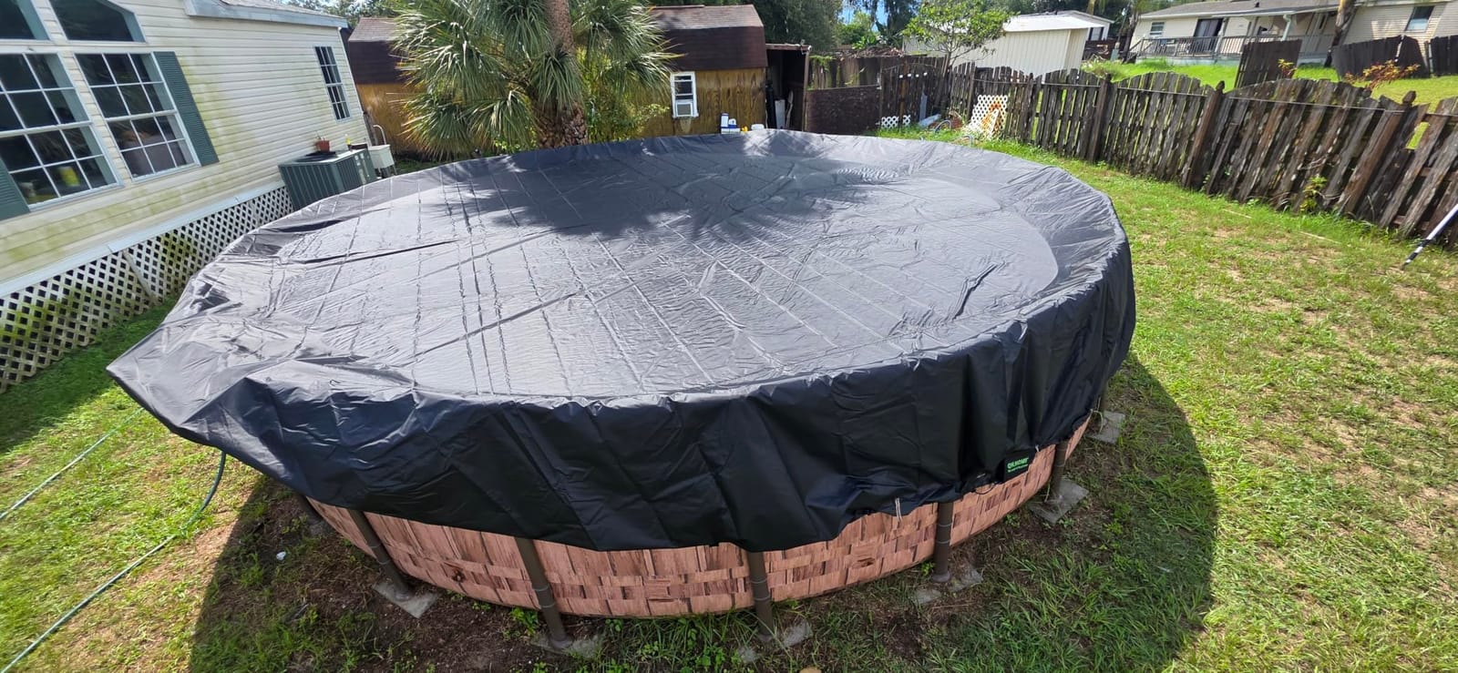QH.HOME 550D 18 Ft Round Winter Pool Cover Tear Resistant Heavy Duty Fabric customer photo 2