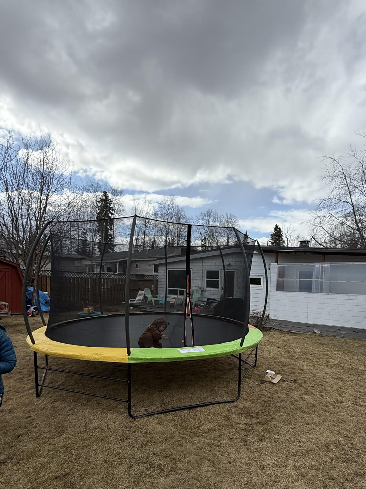 Yohood Trampoline Outdoor 12FT 14FT, Recreational Trampolines with Enclosure Net and Ladder, ASTM Approved for Kids and Adults, with Additional 8 Stabilizer Bars and Anti-Rust Coated Galvanized Frame customer photo 2