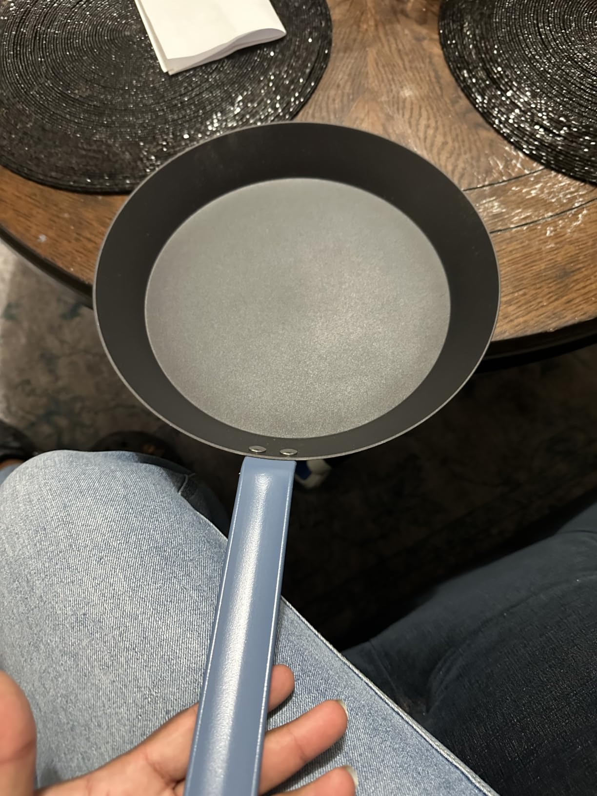 10 Inch Carbon Steel Frying Pan, Nitrided Preseasoned Skillet | Natural Patina Development with No Chemical Coating; Versatile Size for Daily Cooking & High-heat Searing customer photo 2