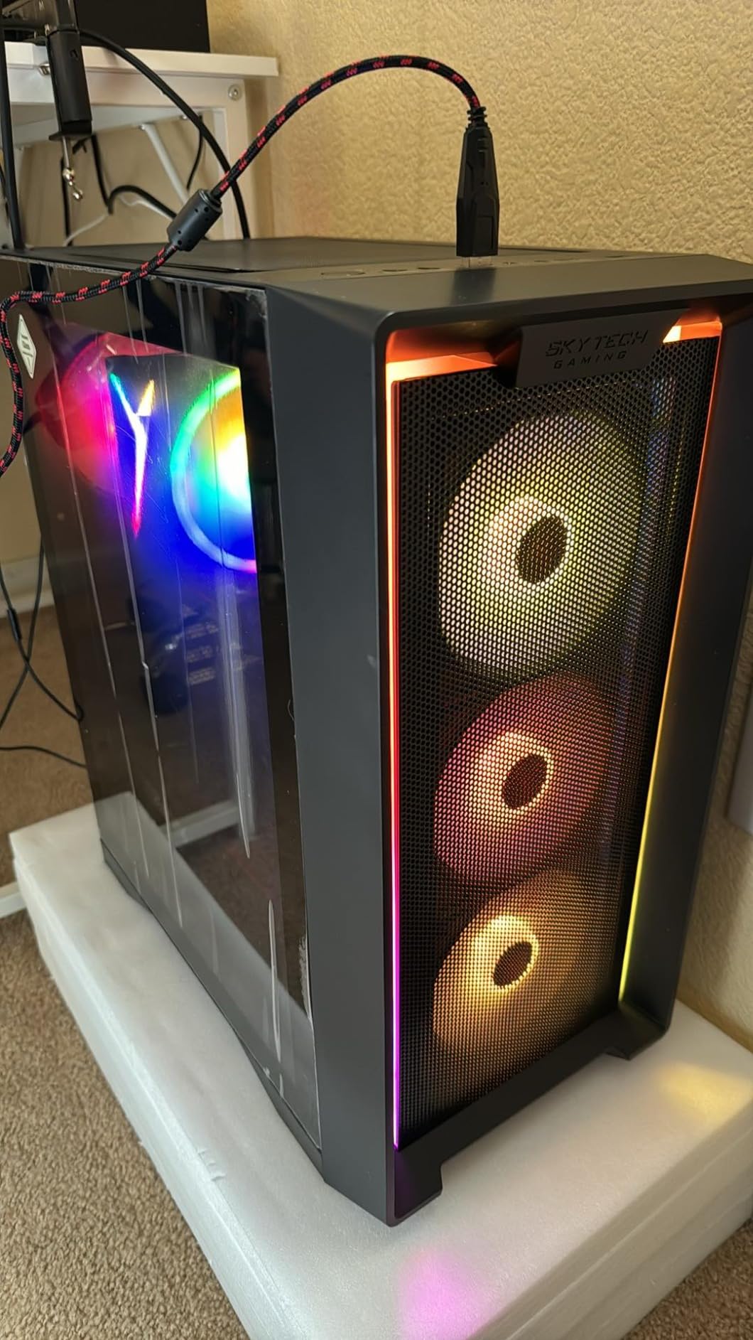 Skytech Gaming O11 Vision Gaming PC, AMD Ryzen 7 9850X3D 4.7GHz, NVIDIA RTX 5070 Ti 16GB VRAM, 2TB Gen4 NVMe SSD, 32GB DDR5 RAM 5600, 850W Gold ATX 3 PSU, 360 ARGB AIO, Wi-Fi 5, Windows 11, Desktop customer photo 2