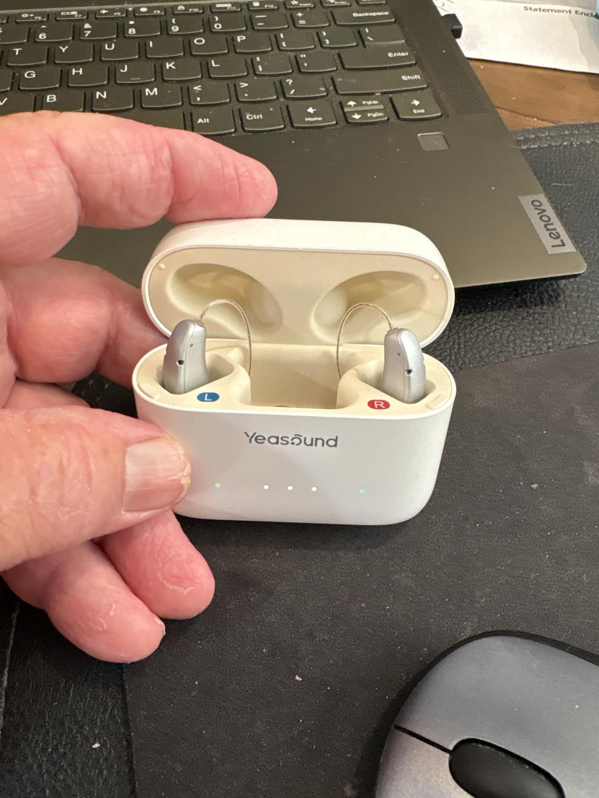 Yeasound RIC800 Hearing Aids, AI Powered Noise Reduction and Speech Enhancement Hearing aids with Bluetooth Calls & Music Enabled, Comfortable & Invisible, 92 Hours Long-Lasting and IPX8 Waterproof customer photo 1
