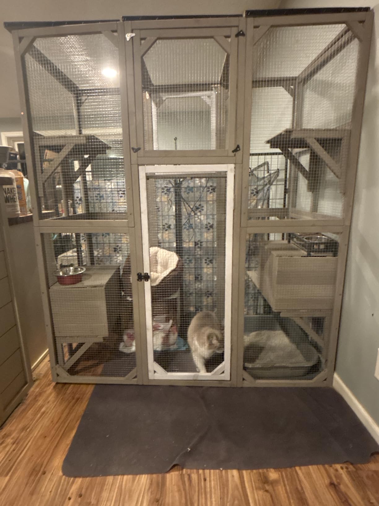 Catio Outdoor Cat Enclosure, Large Walk-in Cat House with Flat Roof customer photo 1