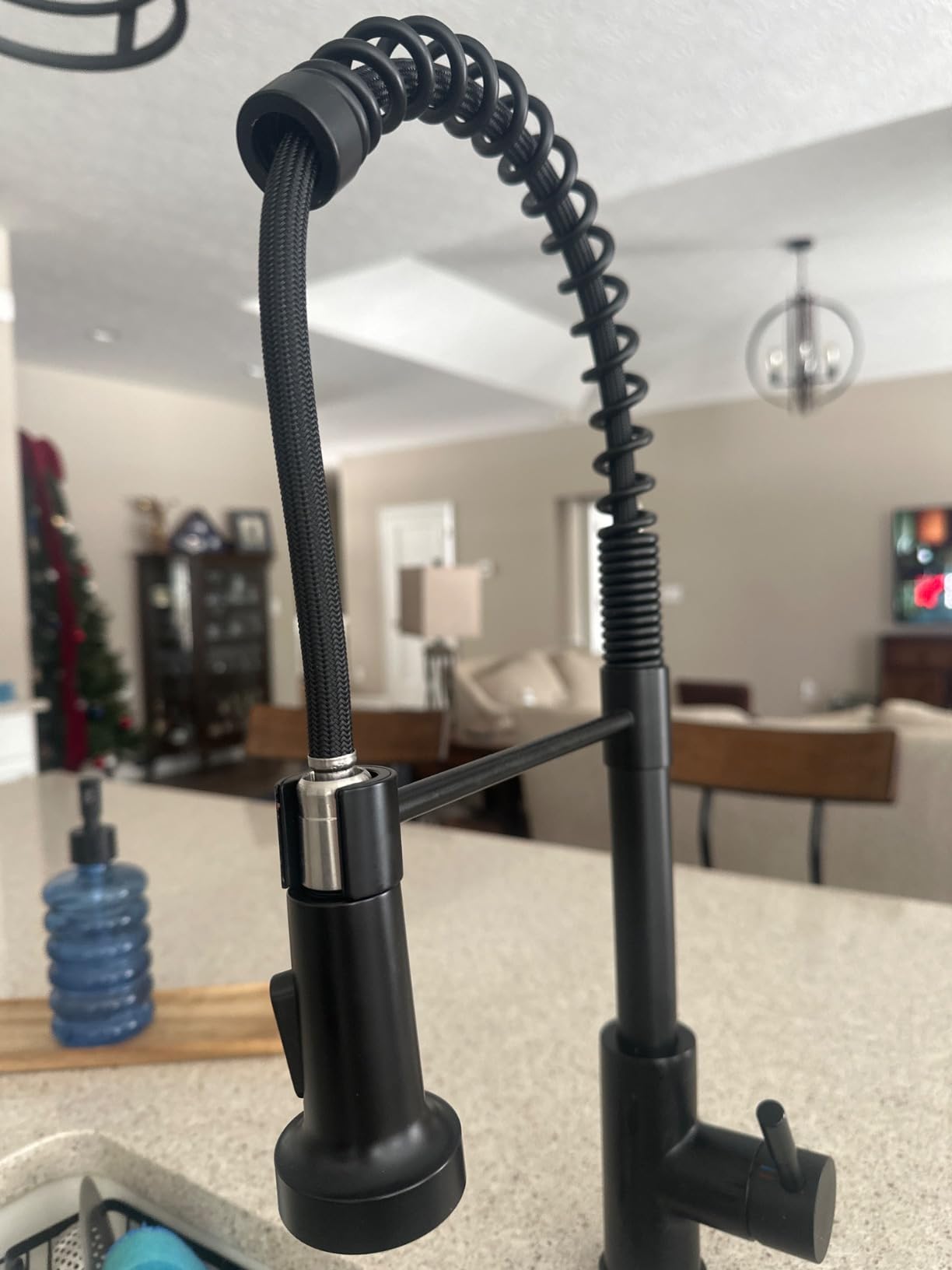 GIMILI Touchless Kitchen Faucet with Spring Pull Down Sprayer | Brushed Nickel Finish, Motion Sensor Activated, Hands Free Smart Control, Single Hole Installation, Kitchen Sink Use customer photo 1