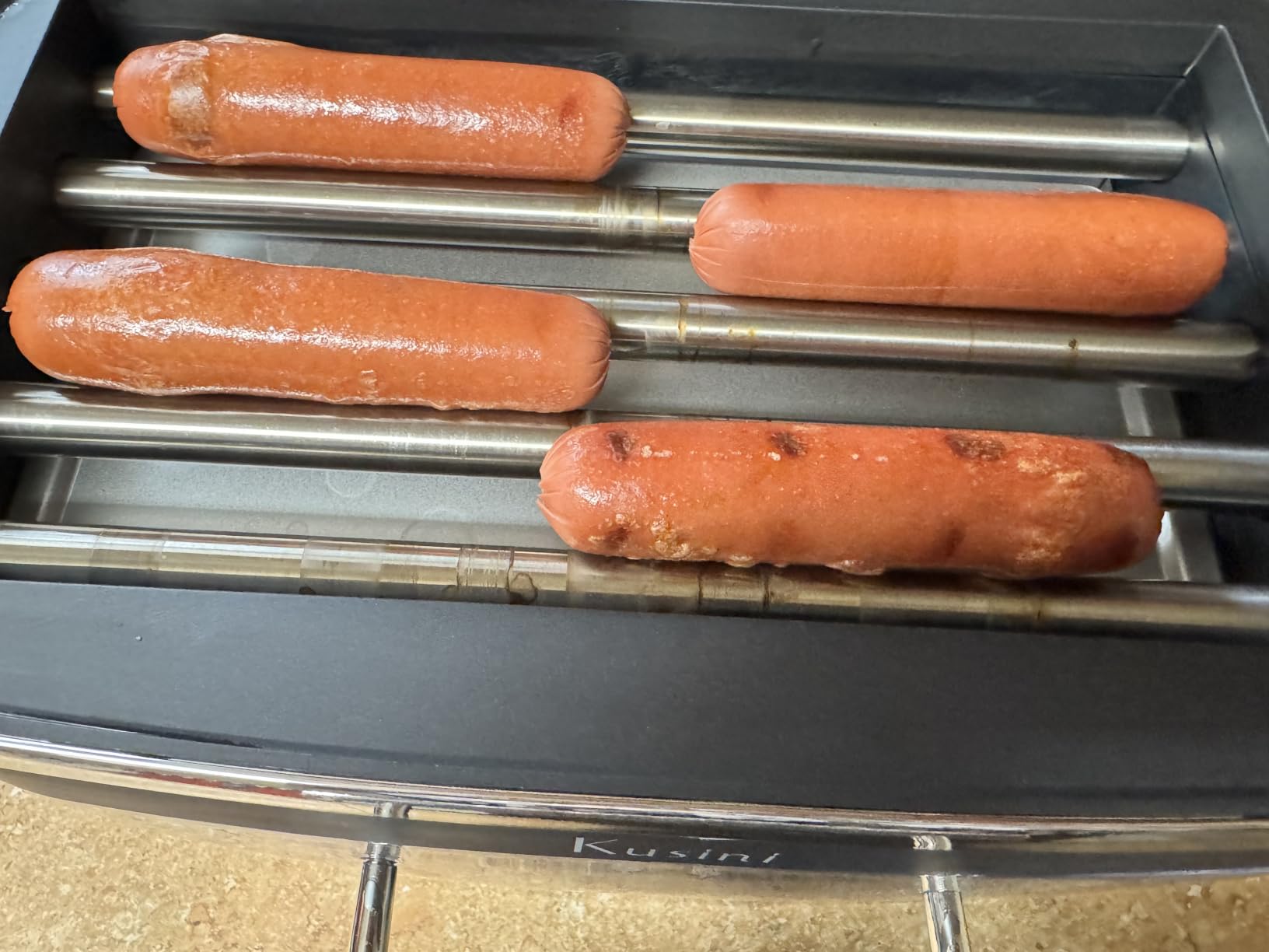 Kusini Hot Dog Roller Grill & Toaster Oven - Holds 8 Hot Dogs & 8 Buns, keep warm Option & Condiment Holder - Kitchen Appliance Hot Dog Cooker Machine - Hosting Party Essential, Unique Gifts Idea customer photo 1