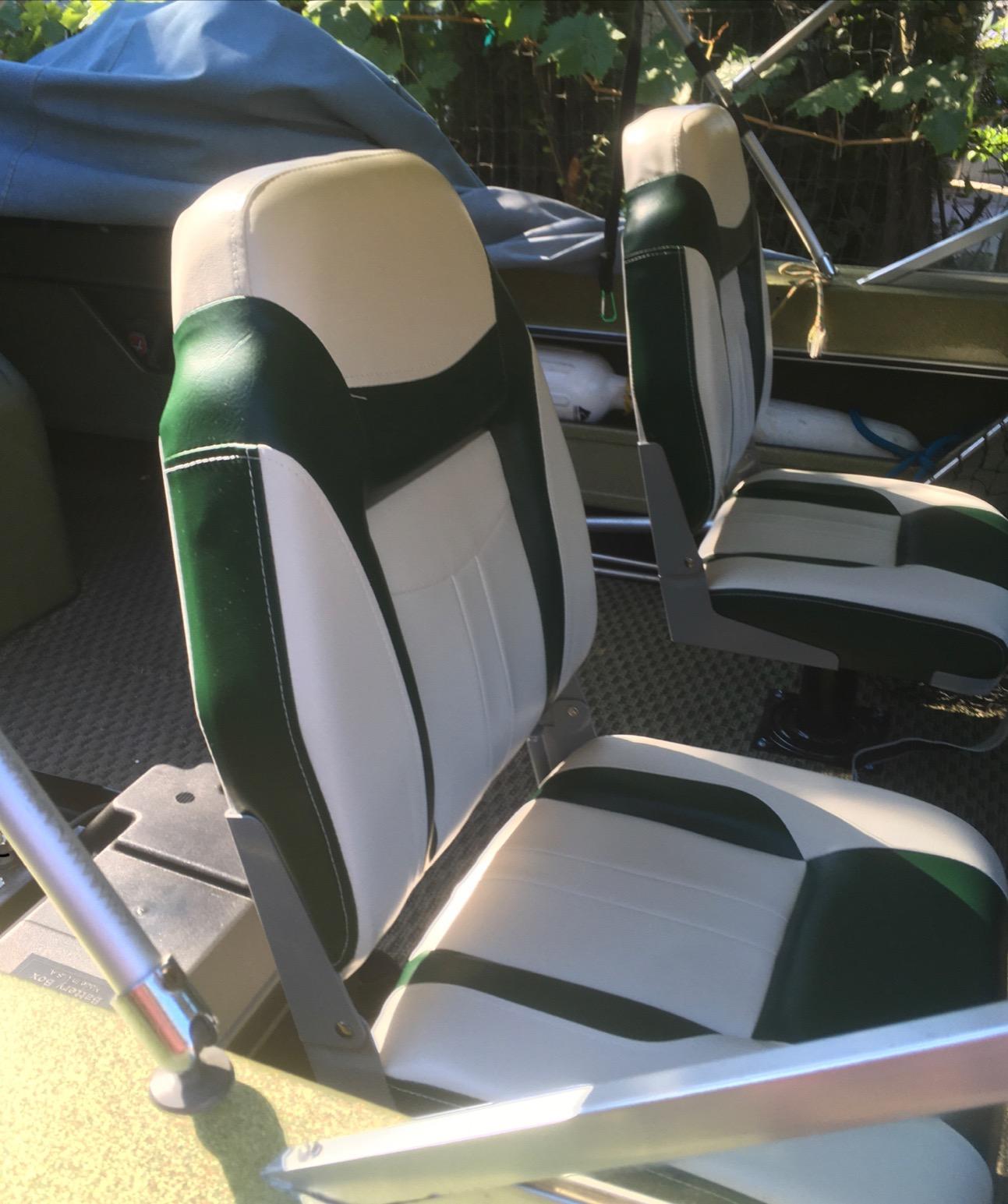NORTHCAPTAIN S1 Deluxe A Pair of Marine High Back/Low Back Folding Fishing Boat Seat for Fishing, Bass/Jon/Pontoon Boat Chairs, 4 Mounting Screws Included customer photo 1