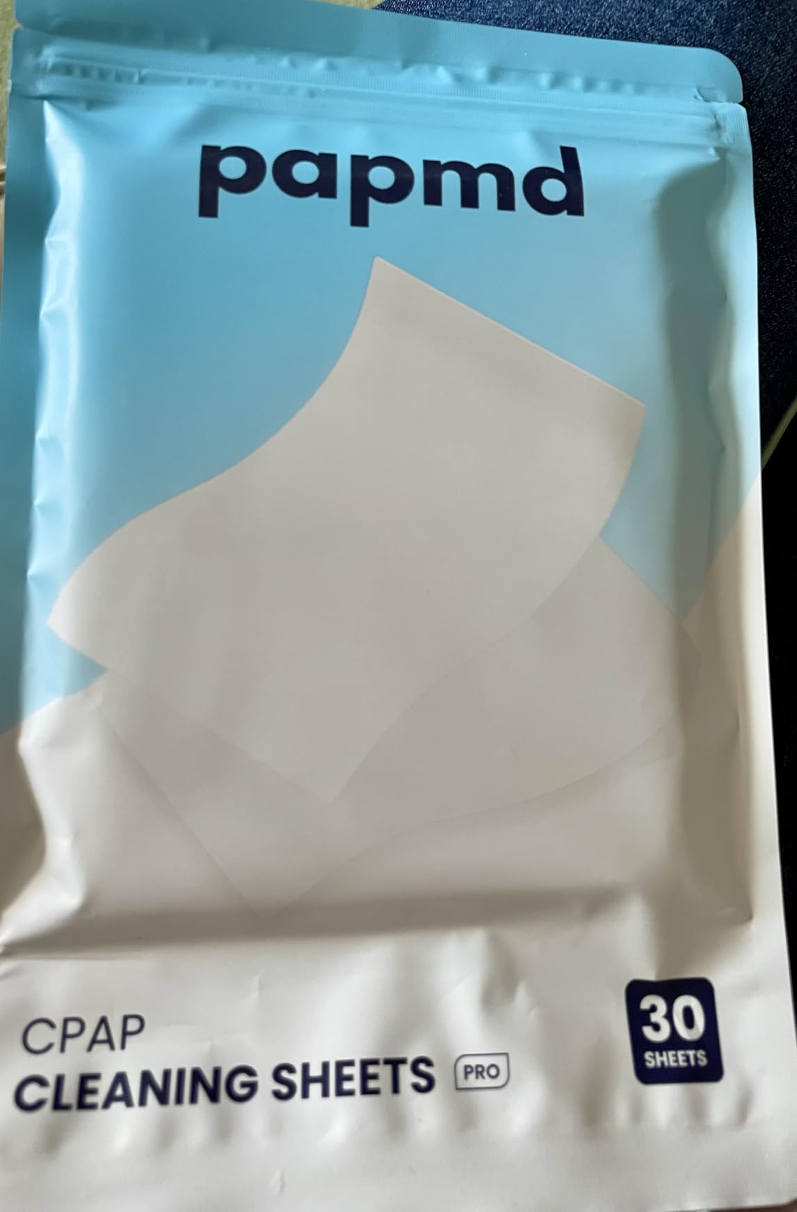 PAPMD CPAP Dissolvable Cleaning Sheets Pro, Light-Moderate Buildup | 30 PCS customer photo 2