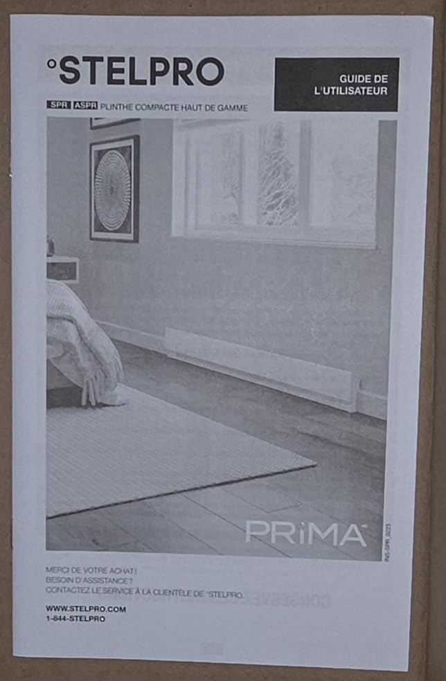 Stelpro Prima Electric Baseboard Heater, 1000W / 120V, 49-7/8-In Long x 7-In High, Rooms up to 100 sq. ft., Discreet Design (ASPRL1001W) - White customer photo 2