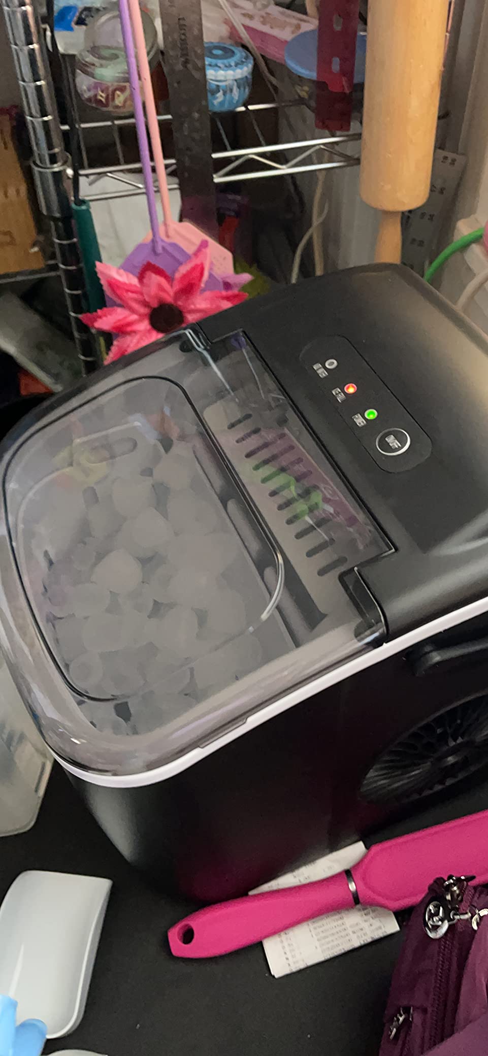 Crzoe Nugget Ice Maker Countertop, 35lbs/Day, Portable Pebble Ice Machine customer photo 1