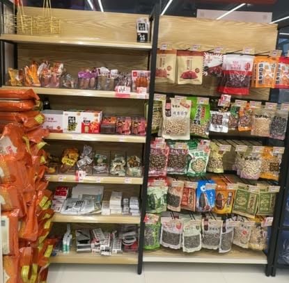 Heavy-Duty Gondola Shelving Unit for Retail Store, 5-Tier Adjustable Metal Display Rack, Wood Grain Finish Store Shelves for Grocery & Apparel Organization(36.6x13.7x74.8in) customer photo 1