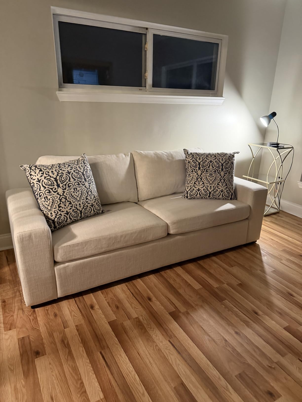 ELUCHANG Oversized 85'' Couches for Living Room, Modern 3-Seater Cloud Couch with Removable Cover, Wide Armrest, Thick Spring Cushions, Comfy Deep Sofa for Apartment, Office, Small Space, Linen Beige customer photo 2