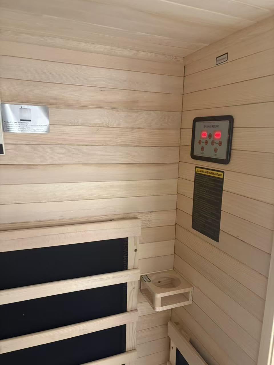 Outdoor Sauna, 4-6 Person Tradition Wood Dry&Steam Sauna with Sauna Stone, 220V/6KW Electric Heater customer photo 2