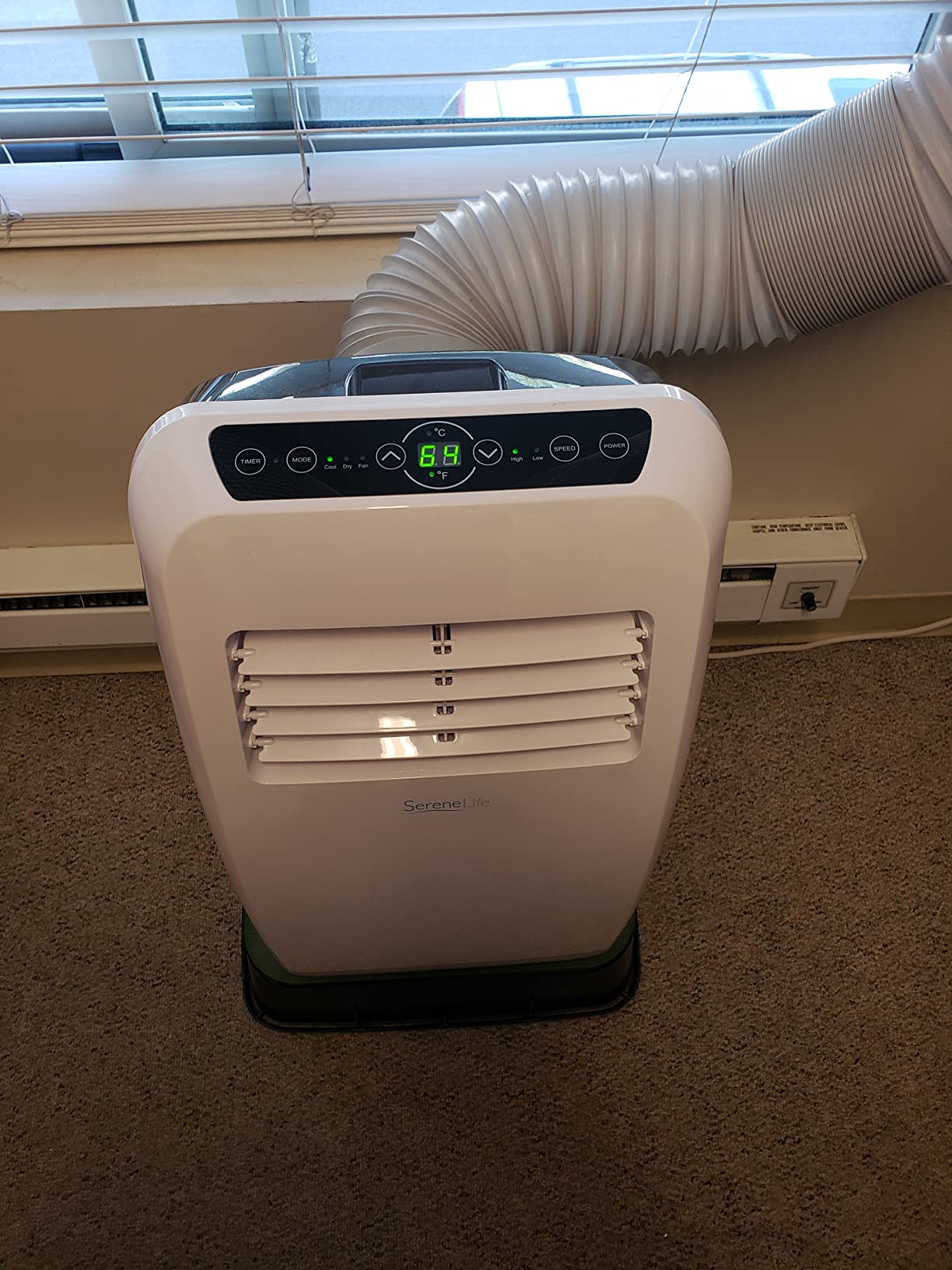 SereneLife 16,000 BTU Dual Hose Inverter Portable Air Conditioner | Portable Air Conditioner with Heat, Dehumidifier & Fan | Floor AC Unit for Bedroom, Living Room, & Office with Window Kit customer photo 2