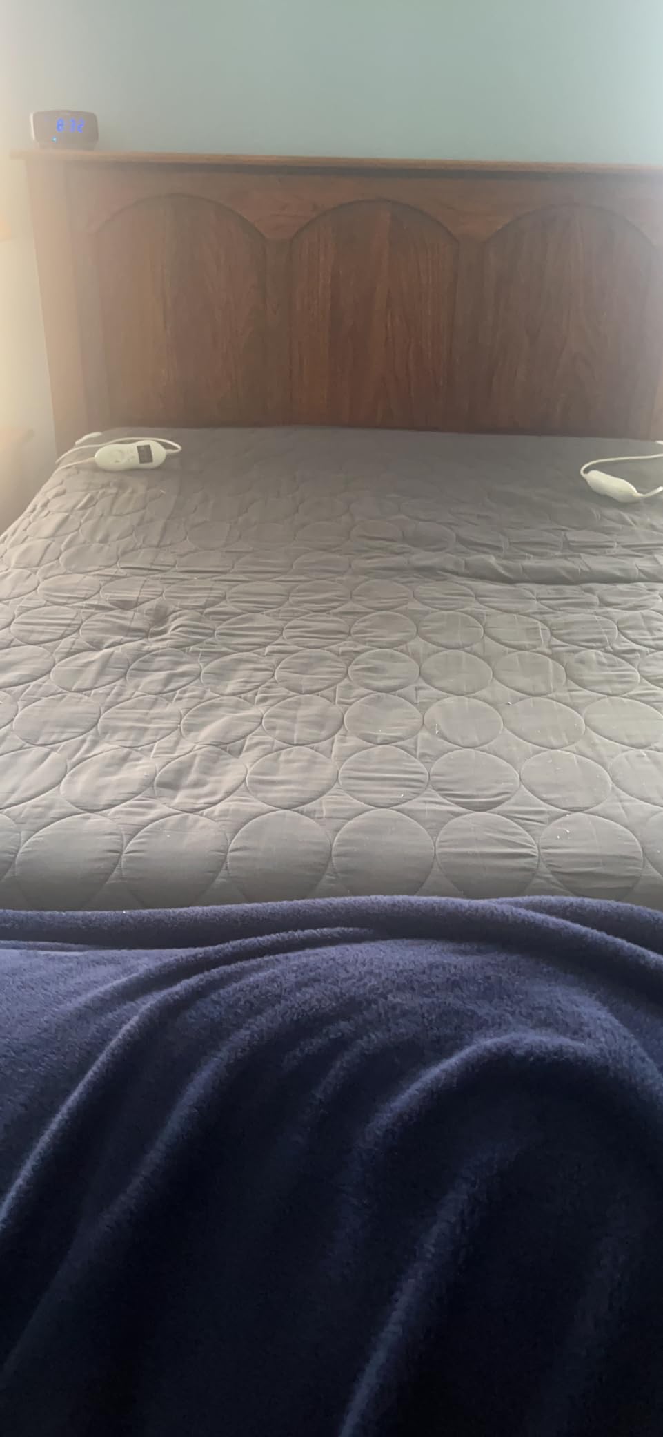 HYLEORY Electric Heated Mattress Pad Queen Size - Dual Control, 6 Heat Settings & 10-Hour Auto Off, Flannel Quilted Heating Bed Cover, Soft Bed Warmer with Deep Pocket,Machine Washable,White,60