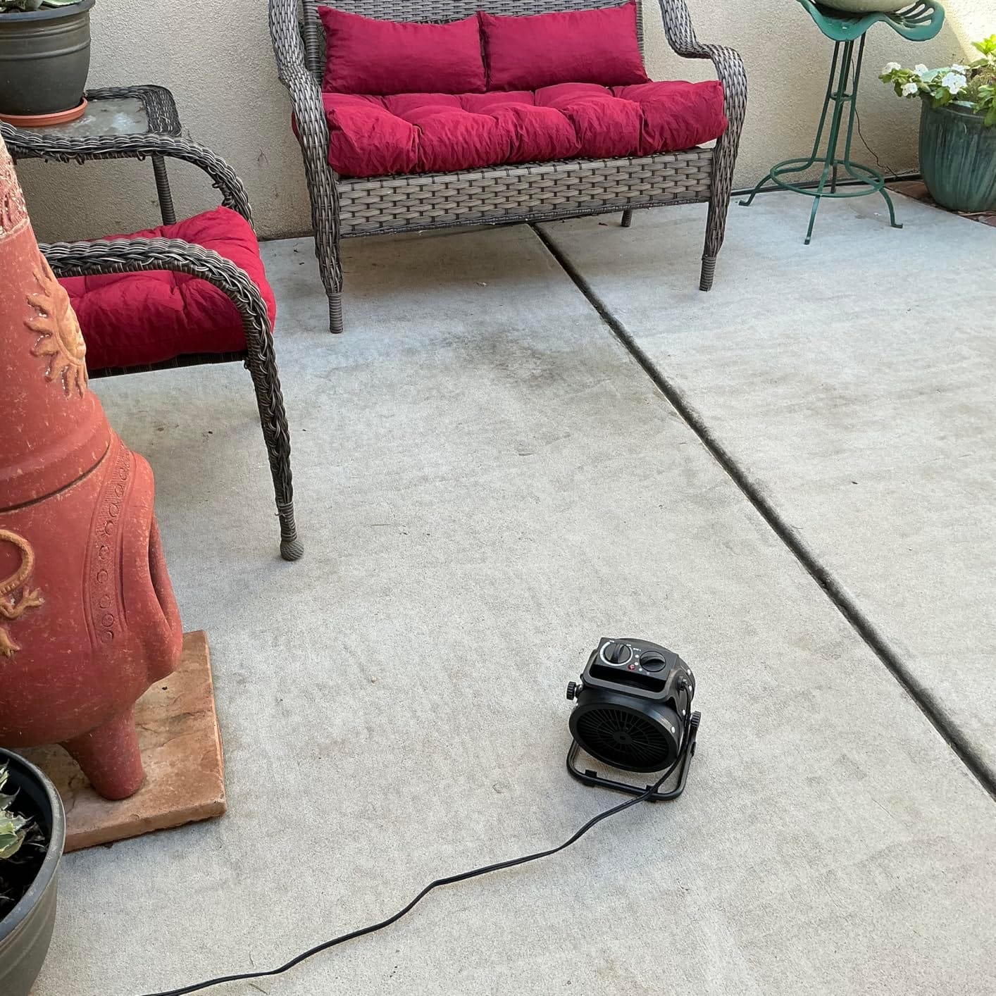 Outdoor Heater for Patio, 1500W Electirc Greenhouse Heater, Yellow customer photo 1