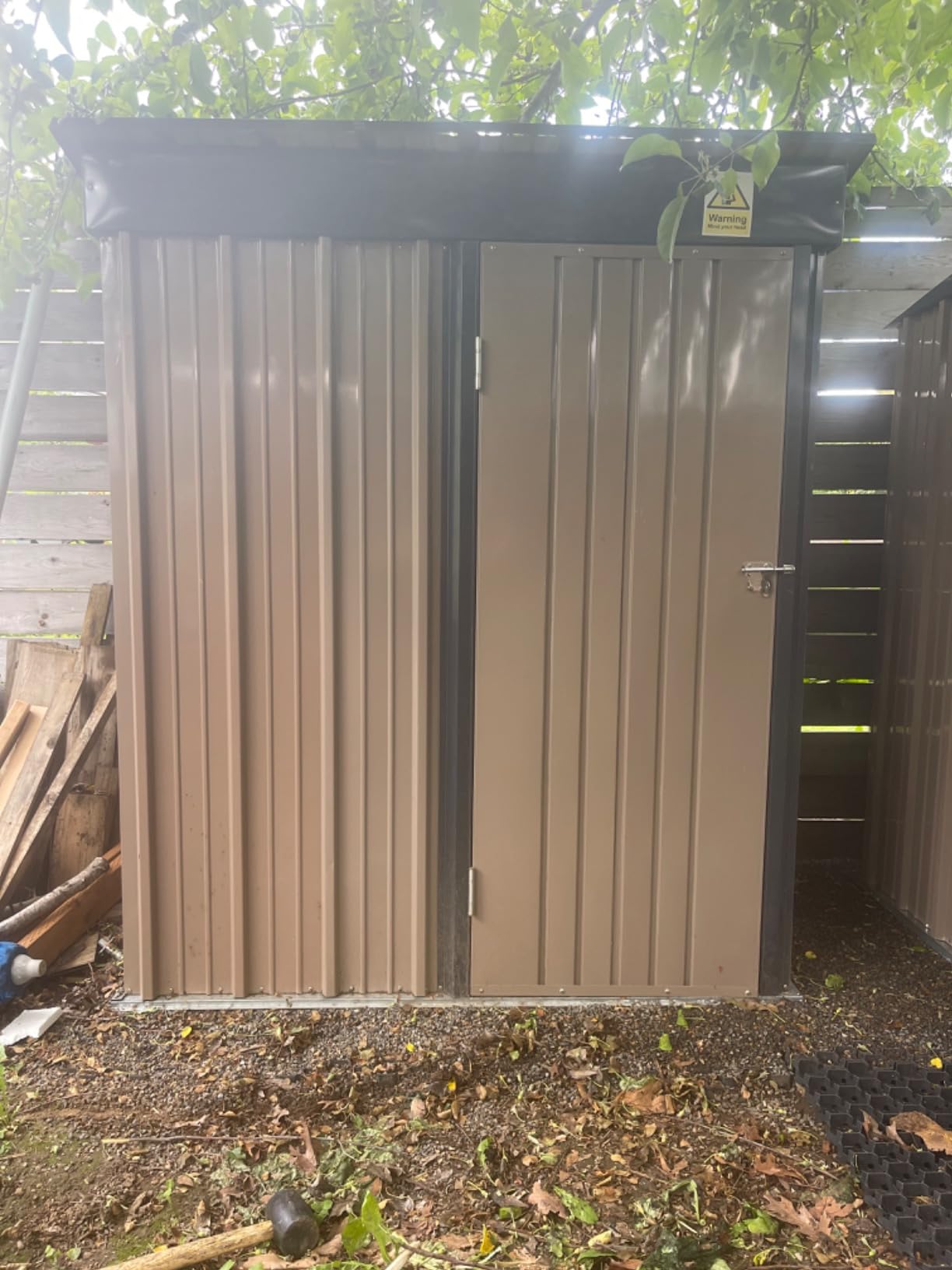 UDPATIO Storage Shed 8 x 10 FT, Resin Sheds & Outdoor Storage with Floor Large Clearance Outdoors Plastic Garden Tool Shed Tuff Outside Cottage Shed with Lockable Door for Bike, Garbage Gray White customer photo 2