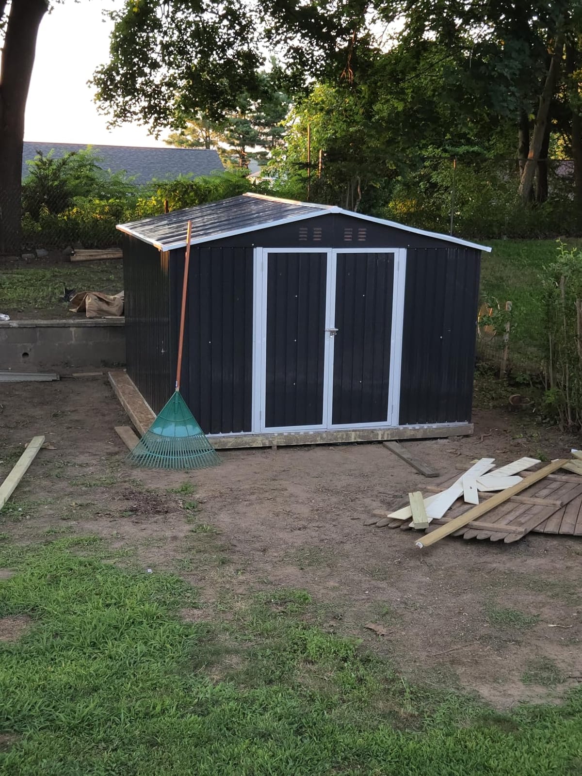 UDPATIO Outdoor Resin Storage Shed 7.5x10 FT, Plastic Shed for Garden,Brown customer photo 2