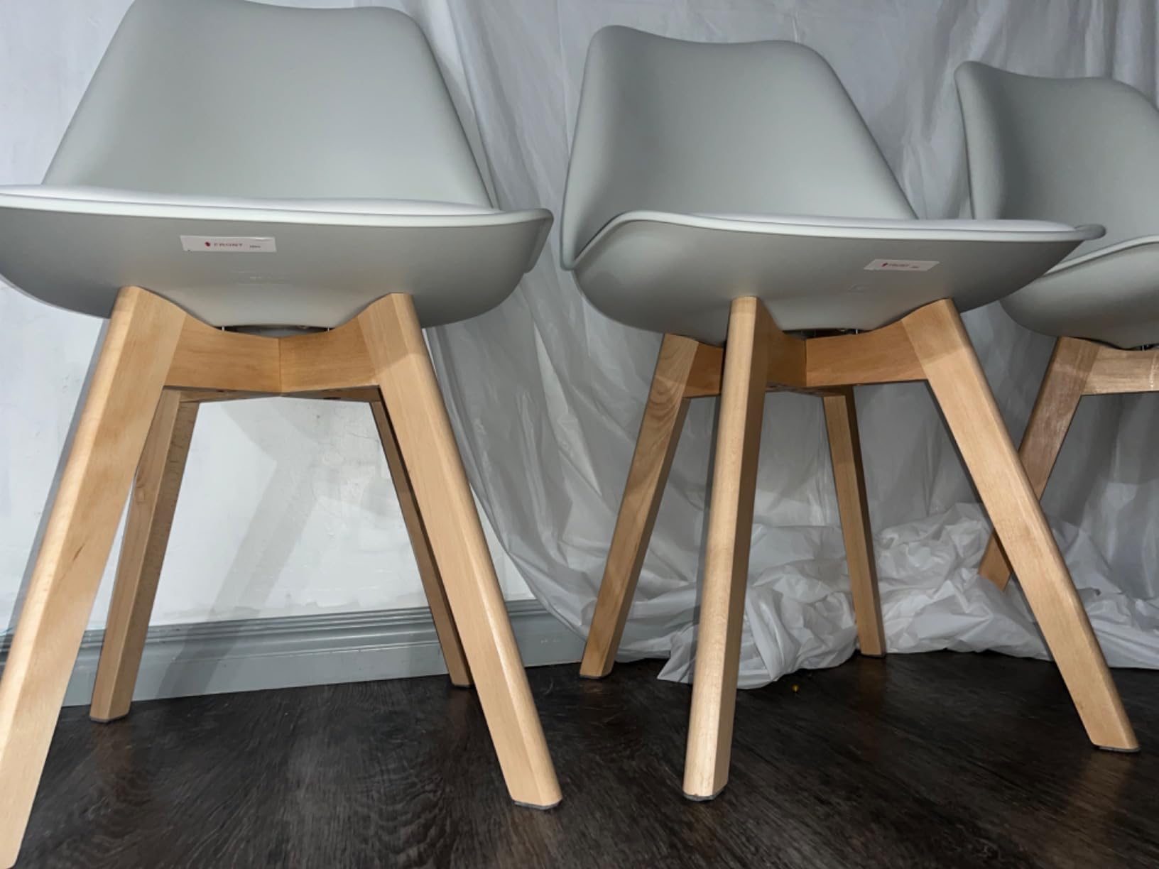 OLIXIS Dining Chairs Set of 4, Upholstered Kitchen Chairs, Brown customer photo 2