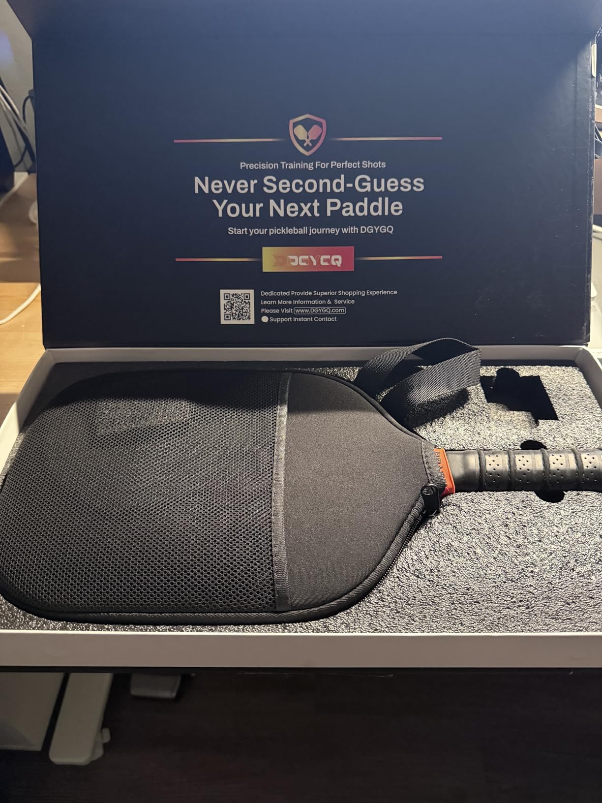 DGYGQ Pickleball Paddles, T700 Raw Carbon Fiber Surface, 16mm Polypropylene Honeycomb Core for All Skill Levels - Larger Sweet Spot for Max Spin, Control & Power customer photo 1