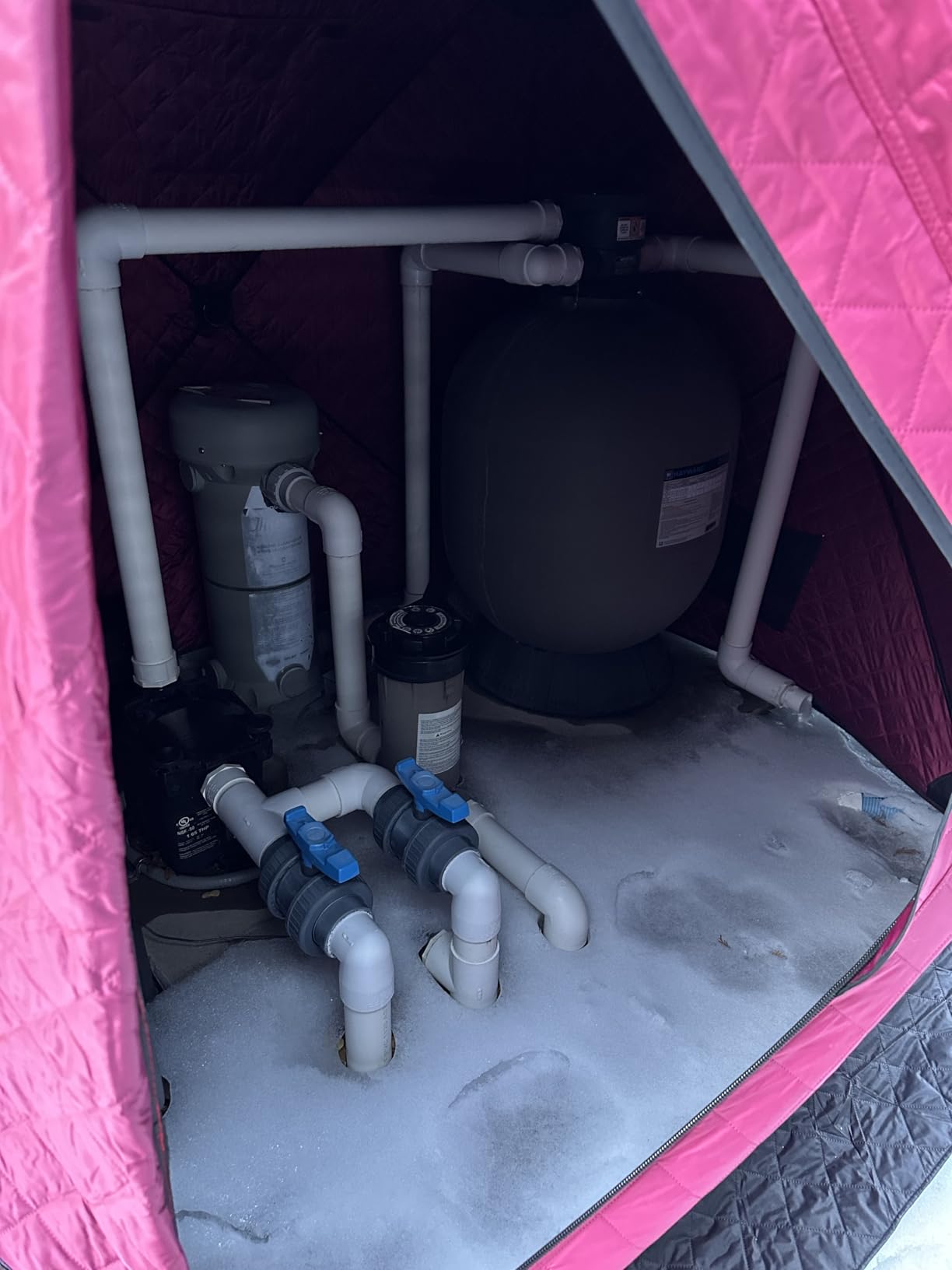 Aoxun Ice Fishing Tent Pop Up Insulated Shelter Portable Shanty customer photo 1