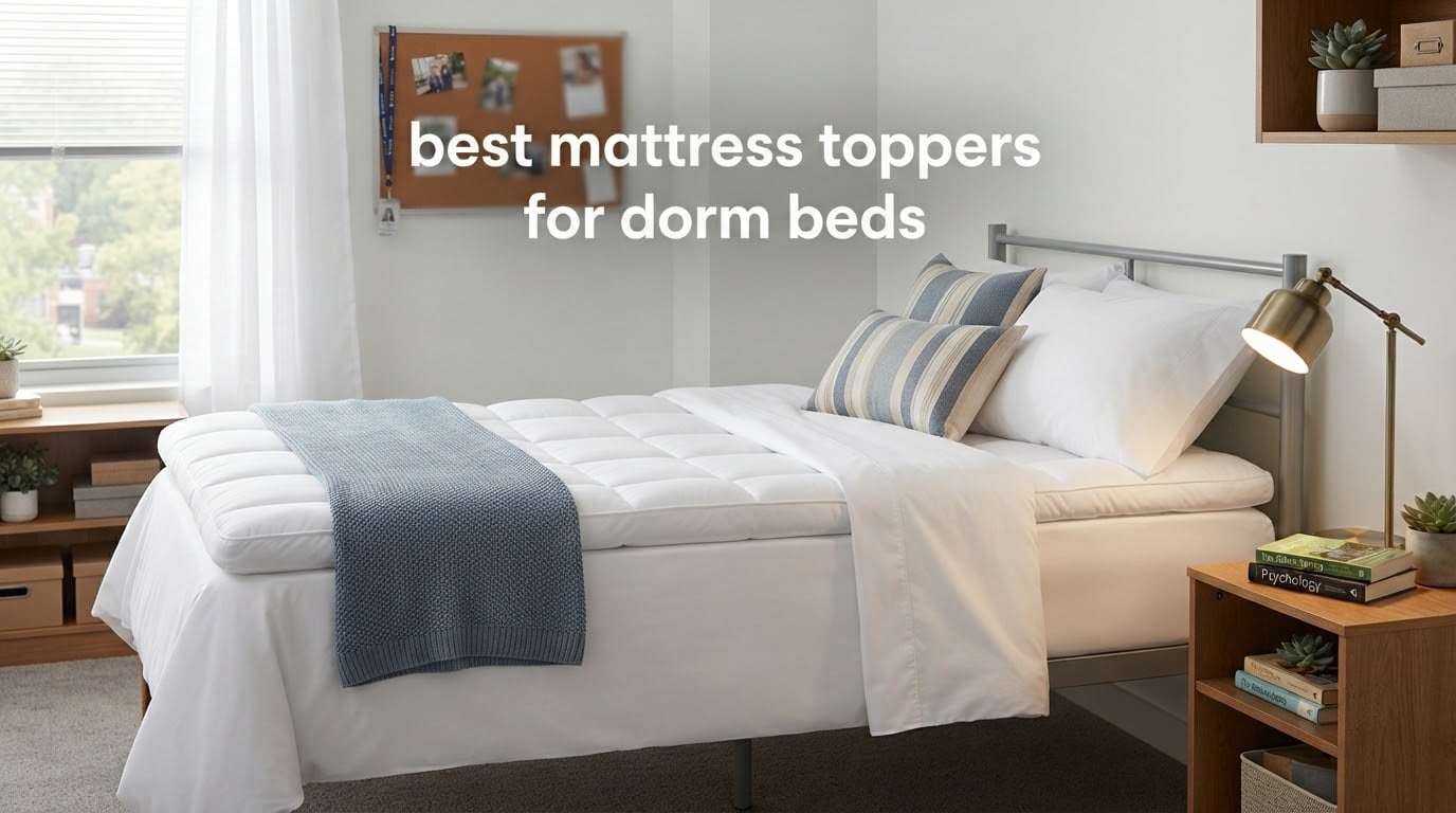 best mattress toppers for dorm beds