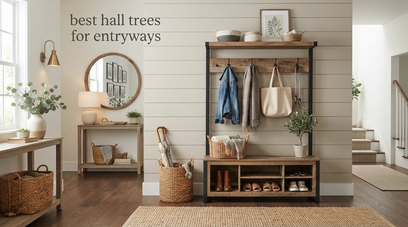 best hall trees for entryways