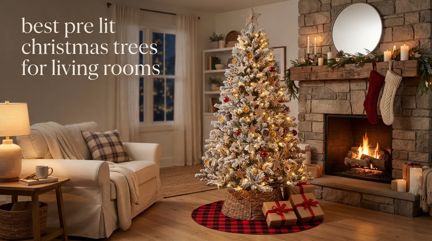 best pre lit christmas trees for living rooms
