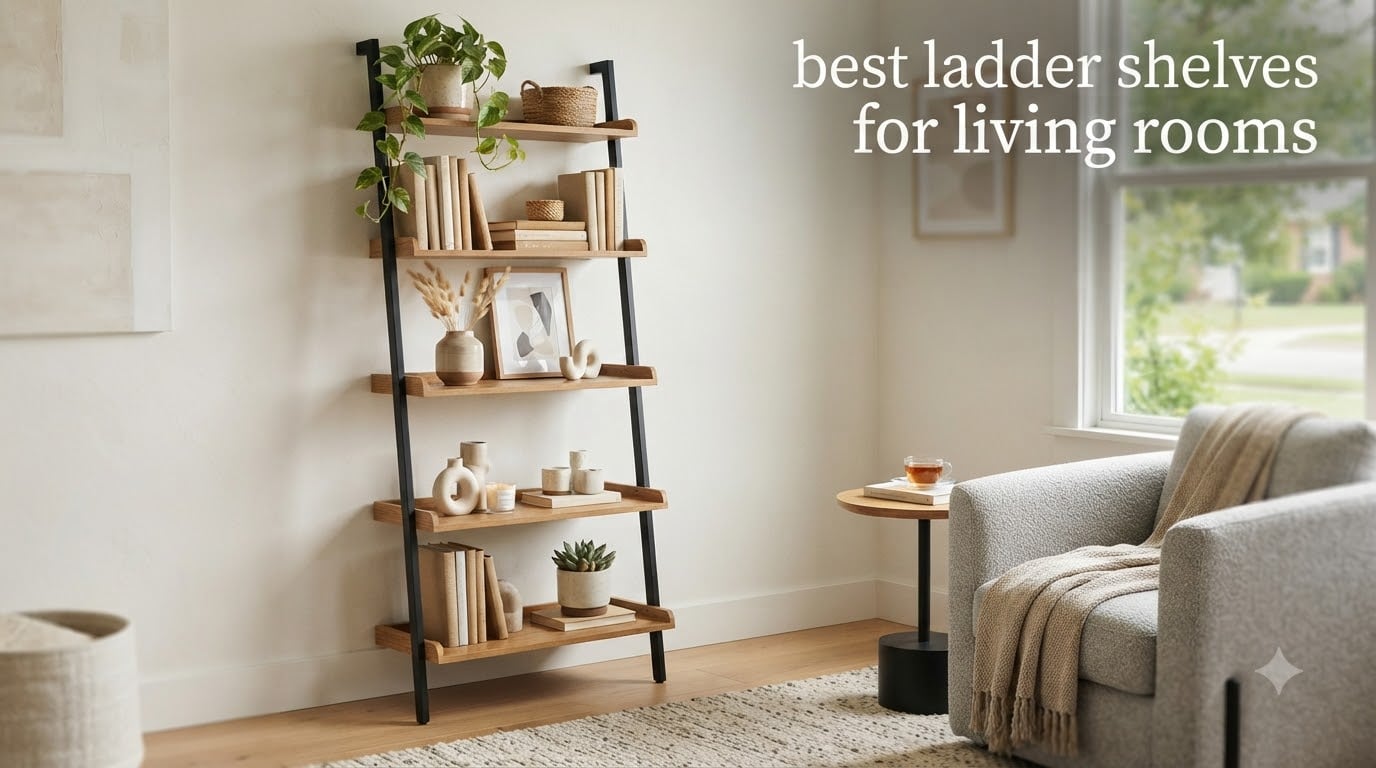 best ladder shelves for living rooms