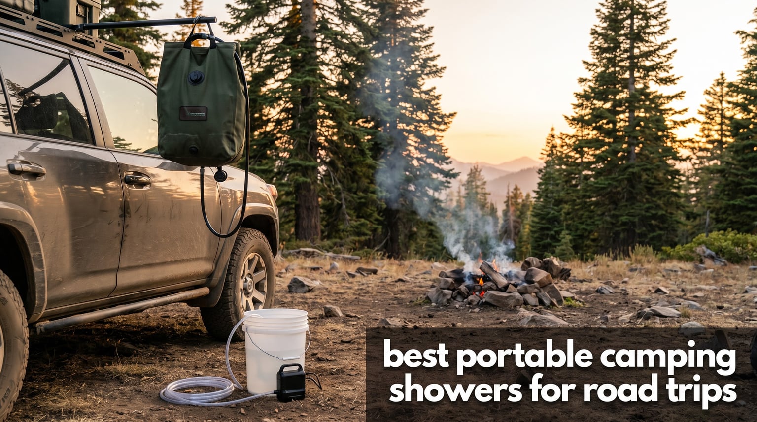 best portable camping showers for road trips