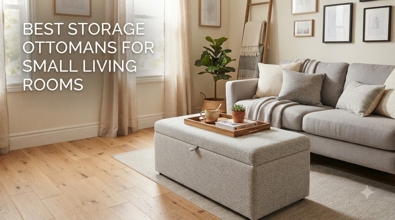 best storage ottomans for small living rooms