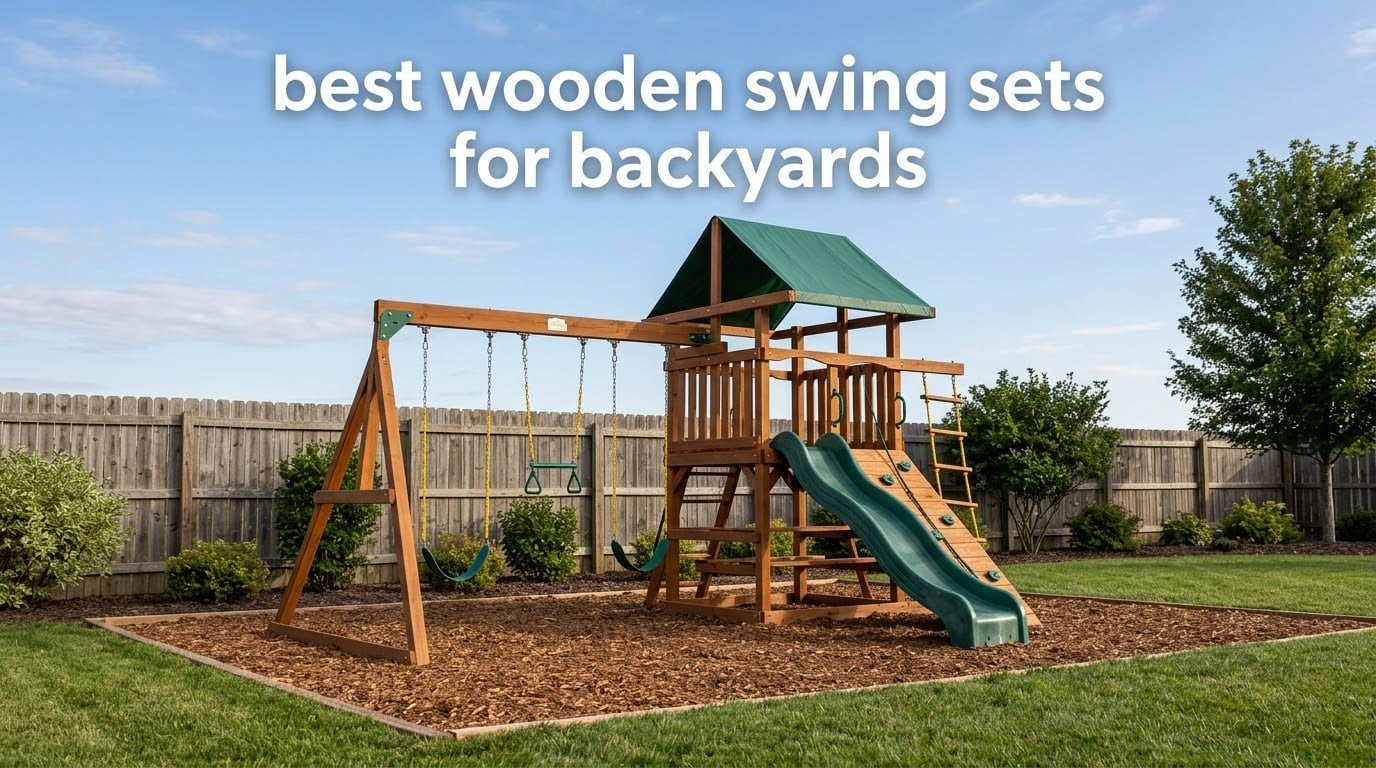 best wooden swing sets for backyards