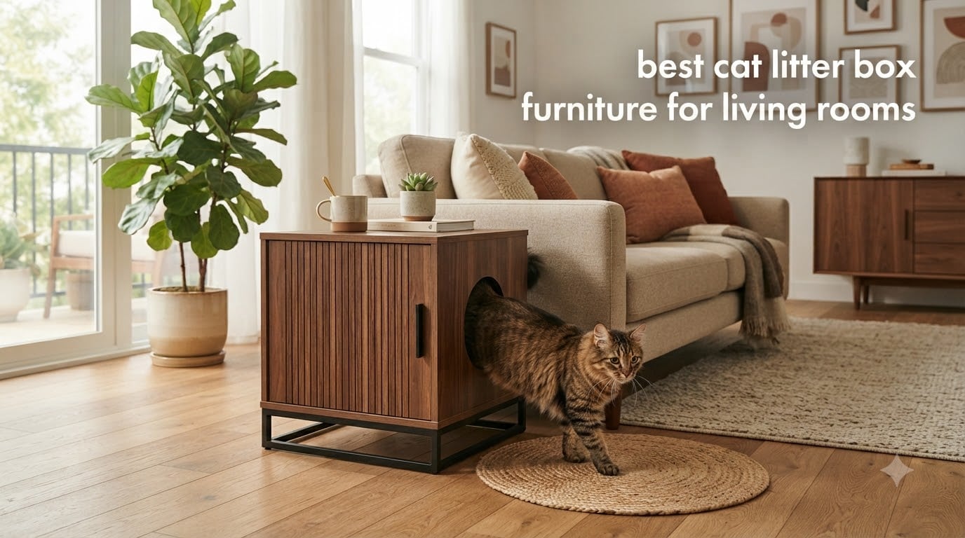 best cat litter box furniture for living rooms