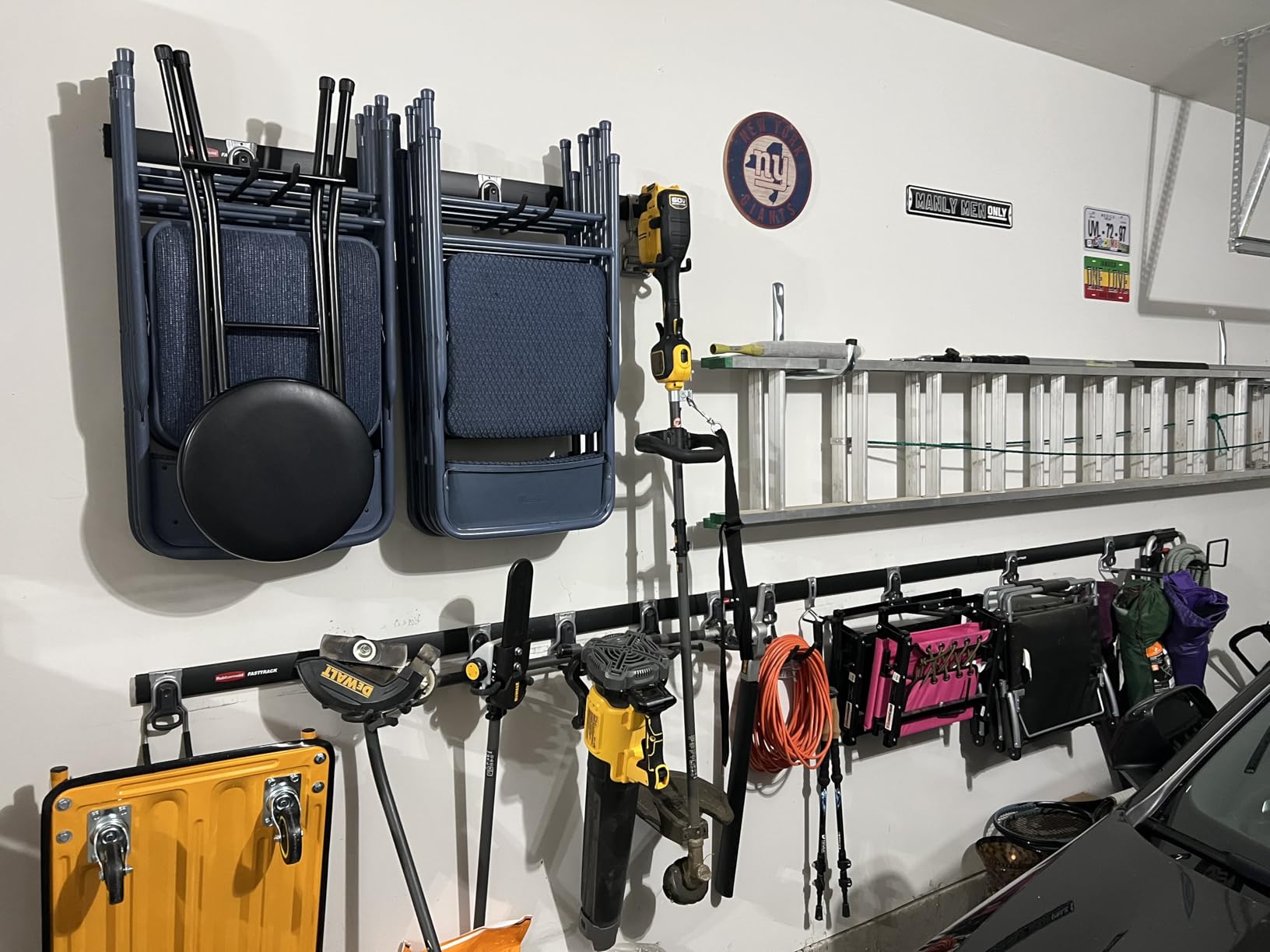 Rubbermaid FastTrack Wall Mounted Storage and Organization System Rail Horizontal 48