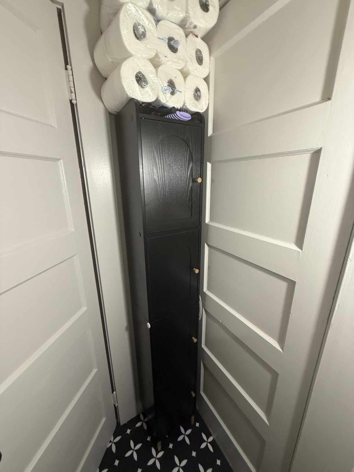 Hzuaneri 4-Tier Narrow Tall Storage Cabinet customer photo 1