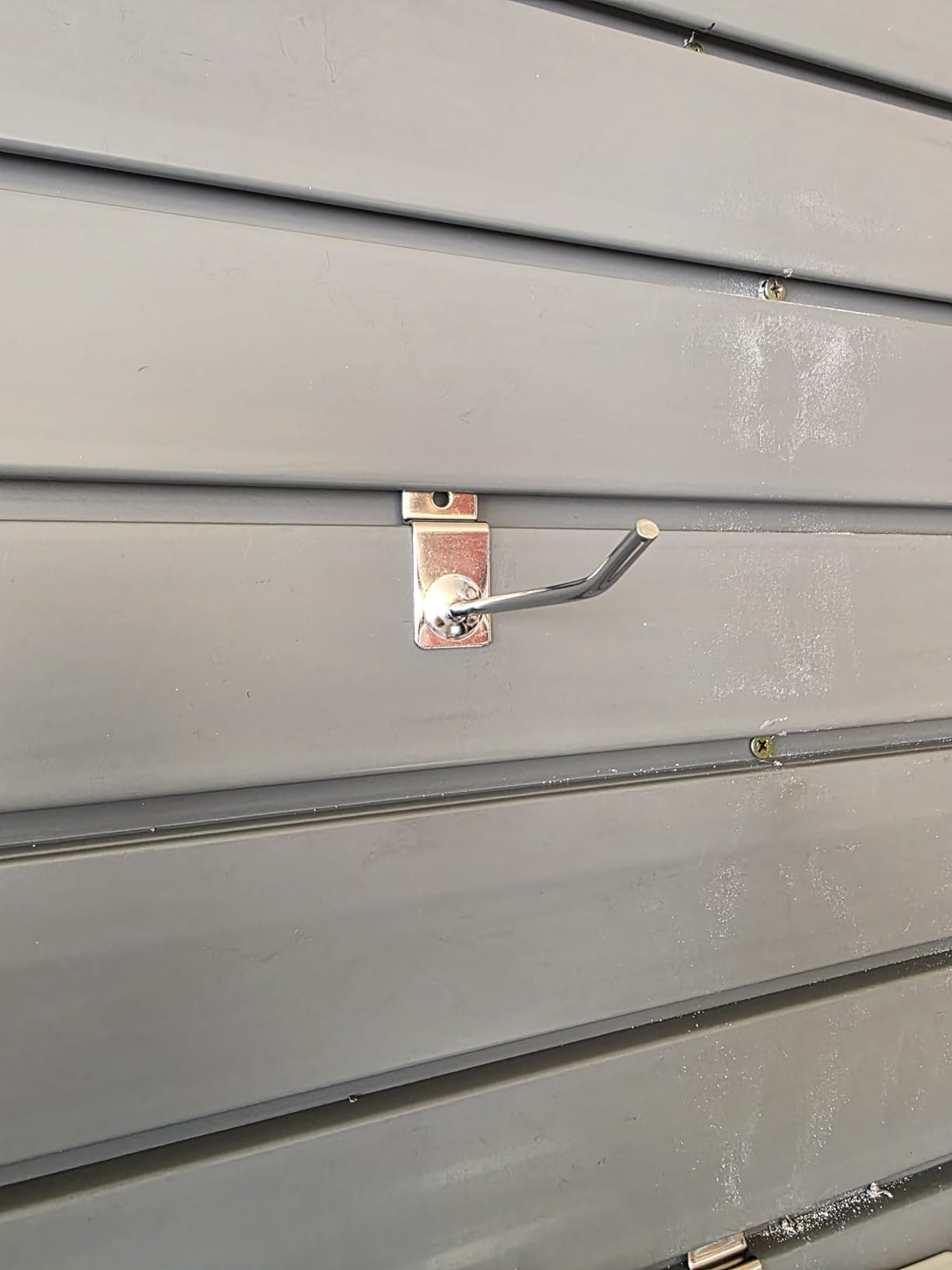 Slatwall Panel 4x8FT, Garage Slat Wall Storage Systems Durable and Sturdy, Easy-to-Install Interlocking PVC Slat Wall Organizer Panels Flexible and Convenient, Maximize Vertical Space customer photo 1