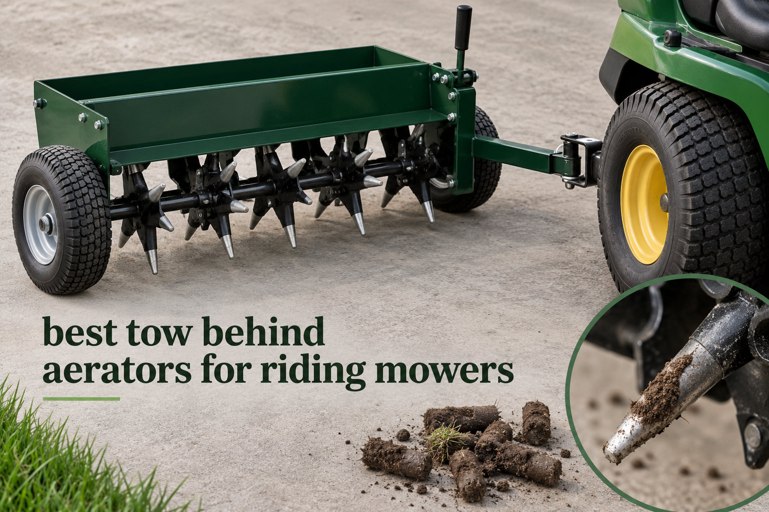 best tow behind aerators for riding mowers